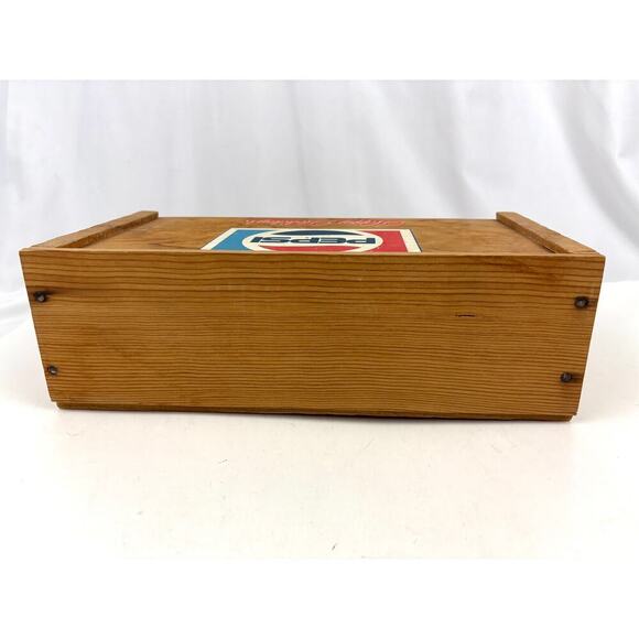 VTG Pepsi-Cola Crate Wooden Advertising Box Wood Lid Bottle Drink Sliding Lid - Picture 15 of 16